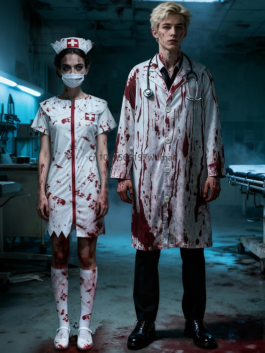 Zombie Doctor Couple Costume