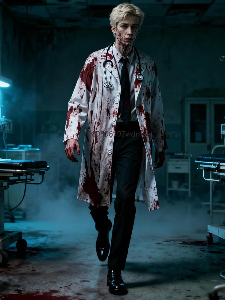 Costume de couple médecins zombies