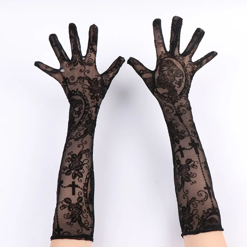 Skeleton Lace Gloves
