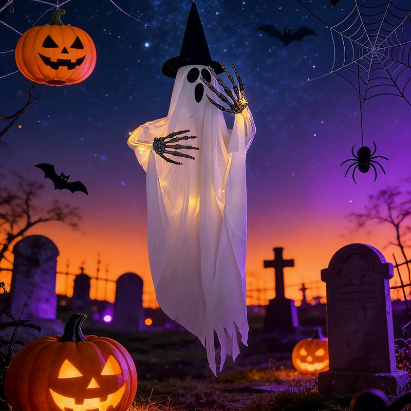 Glowing Hanging Ghost Decoration