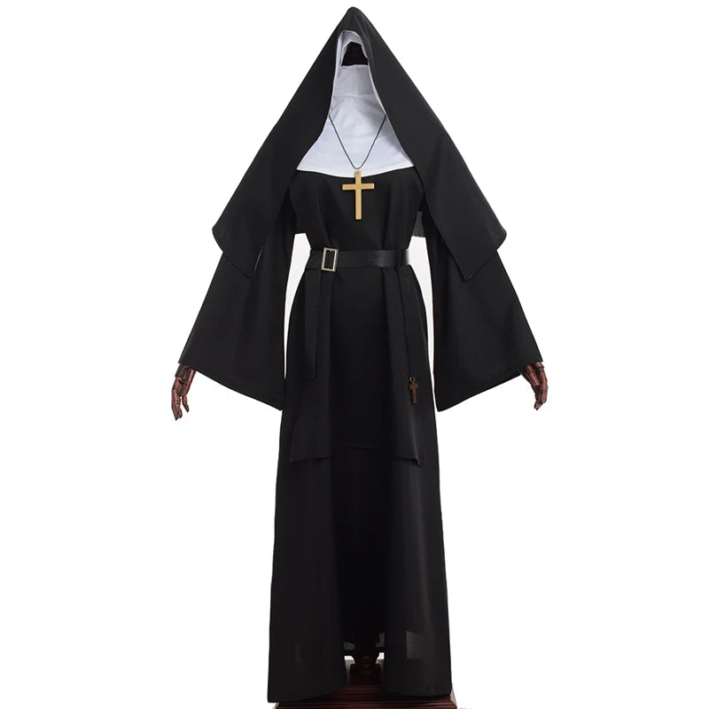 Women's Gothic Nun Costume Set