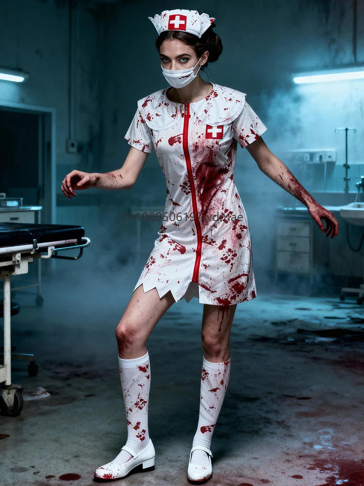 Costume de couple médecins zombies