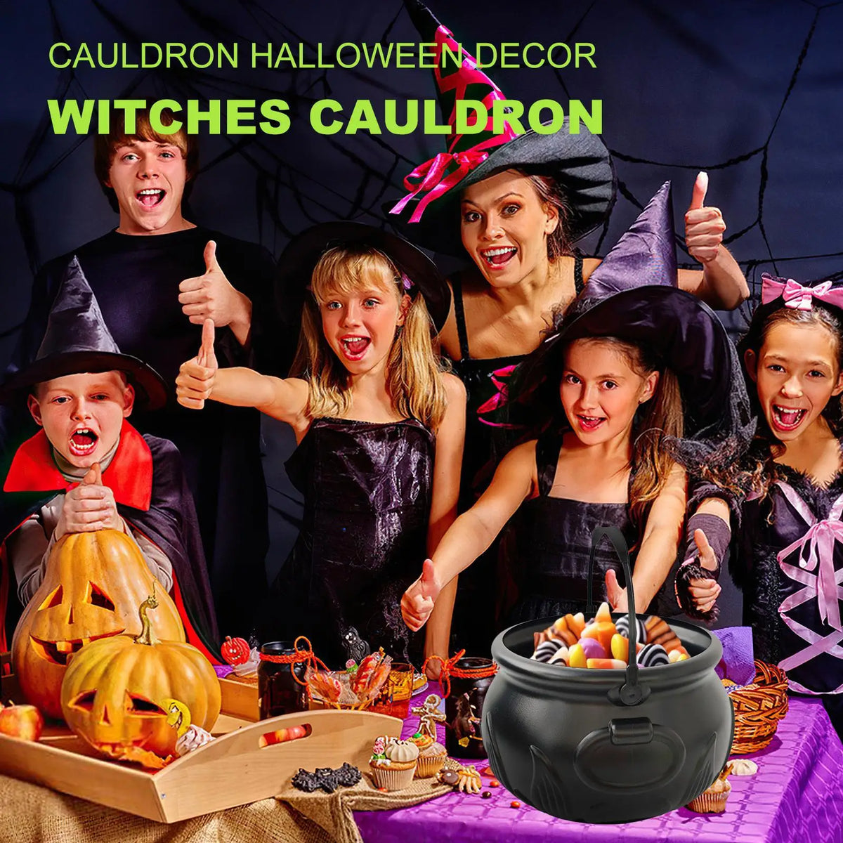 Skull Cauldron Decoration