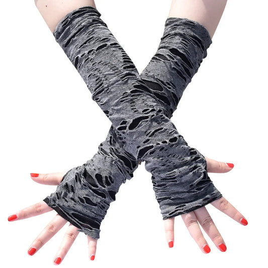 Ripped Fingerless Gloves