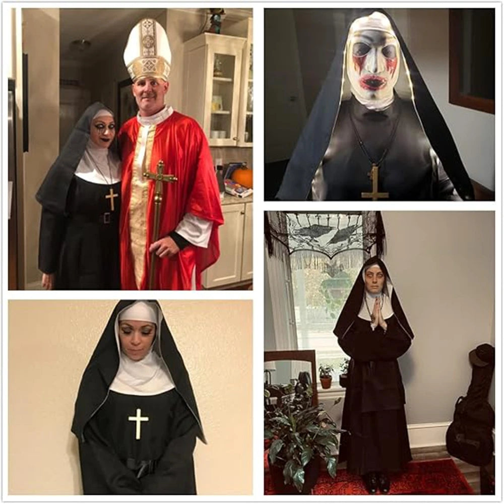 Women's Gothic Nun Costume Set