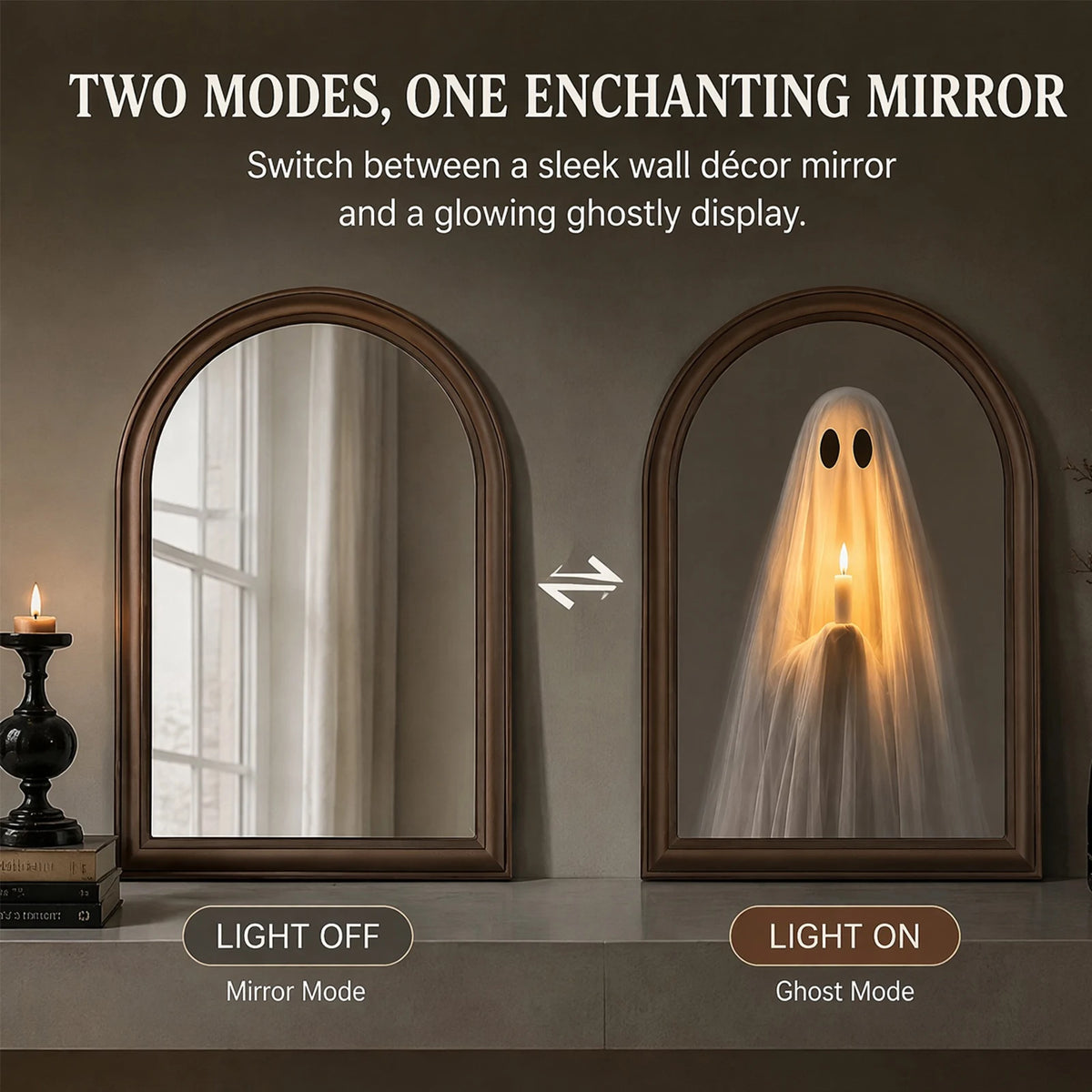 Light-Up Ghost Mirror