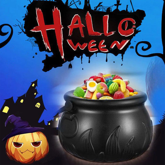 Skull Cauldron - Cauldron + Web + Hanging Skulls - Halloween pack