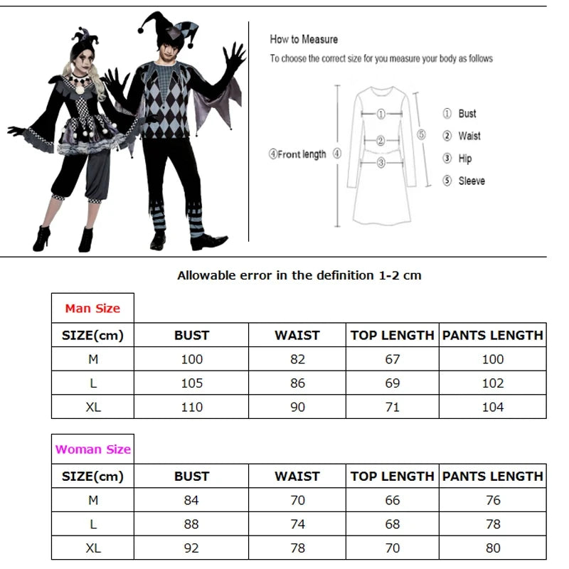 Evil Clown Couple Costume