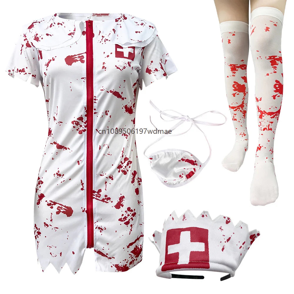 Costume de couple médecins zombies