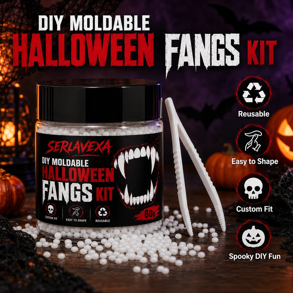 Moldable Vampire Fangs Kit