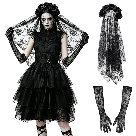 Ghost Bride — Costume + Cape + Fake Blood - Halloween pack