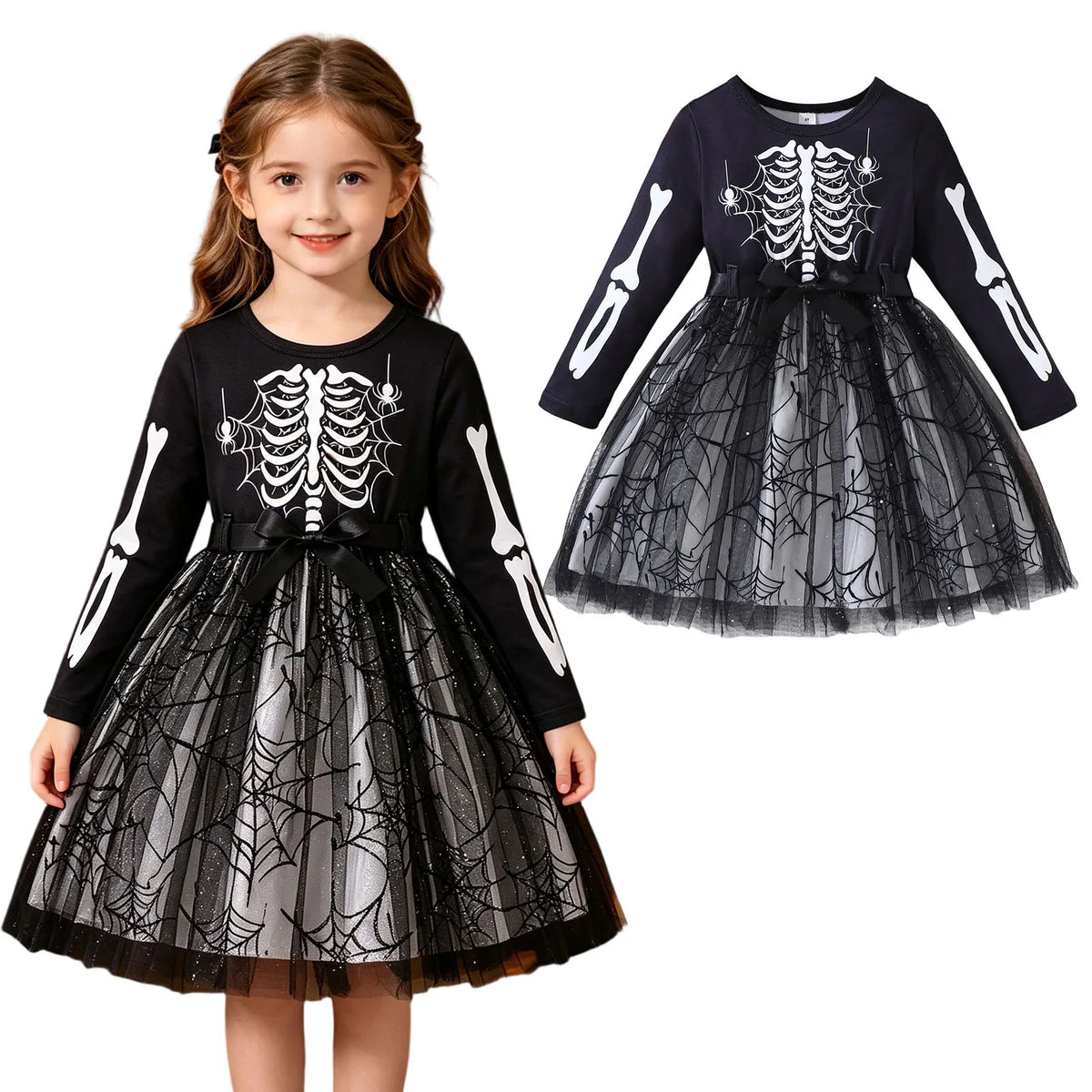 Skeleton Princess Costume - Full Skeleton Princess Set - Halloween pack