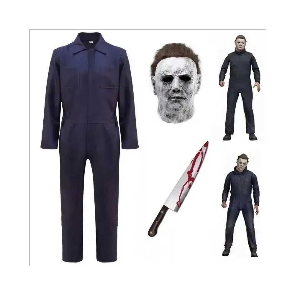 Michael Myers Style Costume - Costume + Mask + SFX Makeup - Halloween pack
