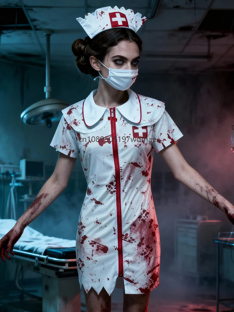 Costume de couple médecins zombies