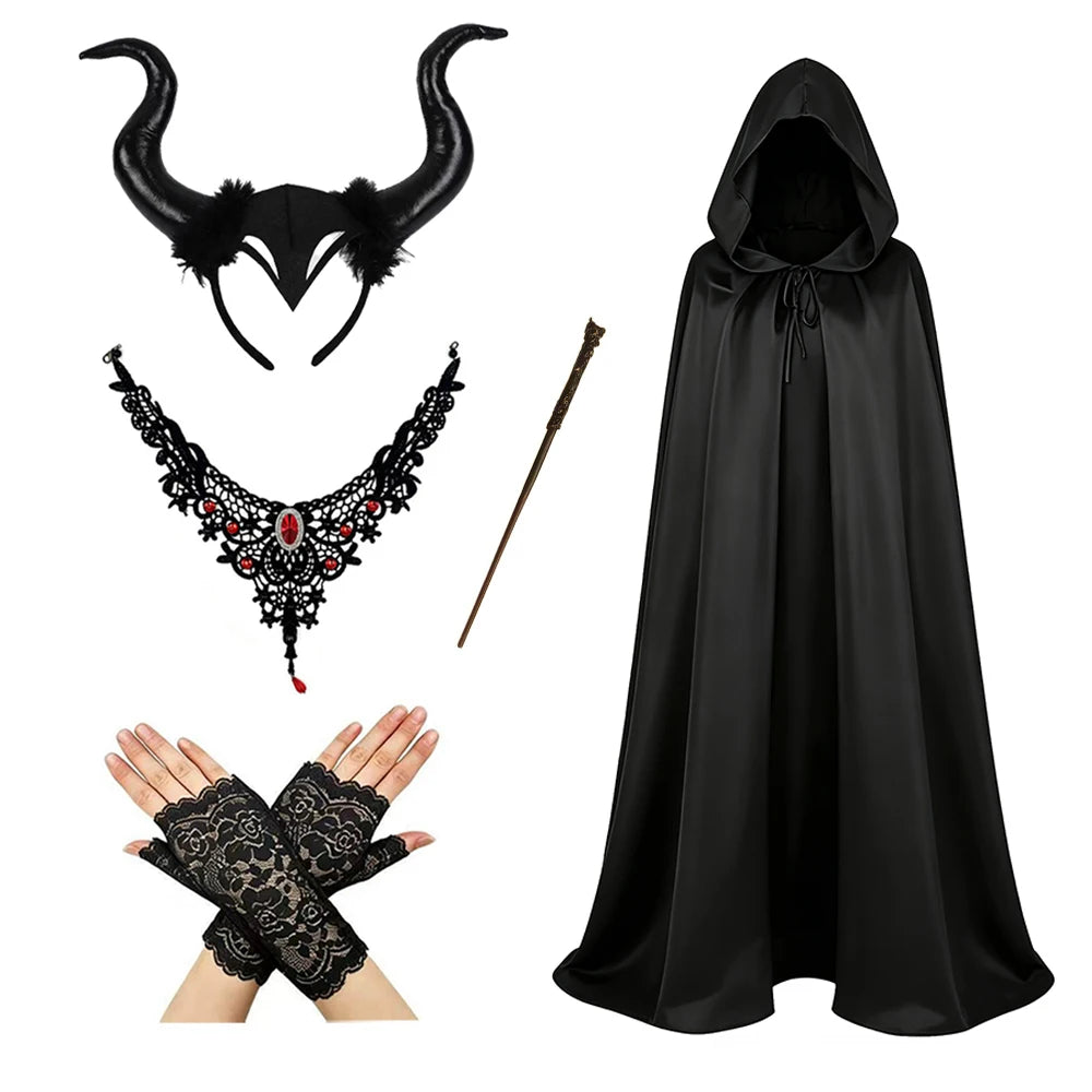 Women's Gothic Witch Costume Set