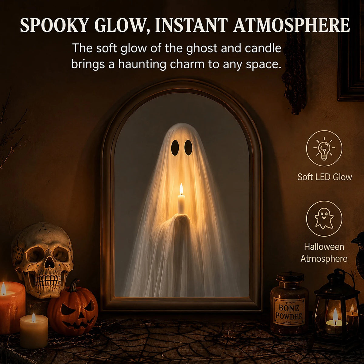 Light-Up Ghost Mirror