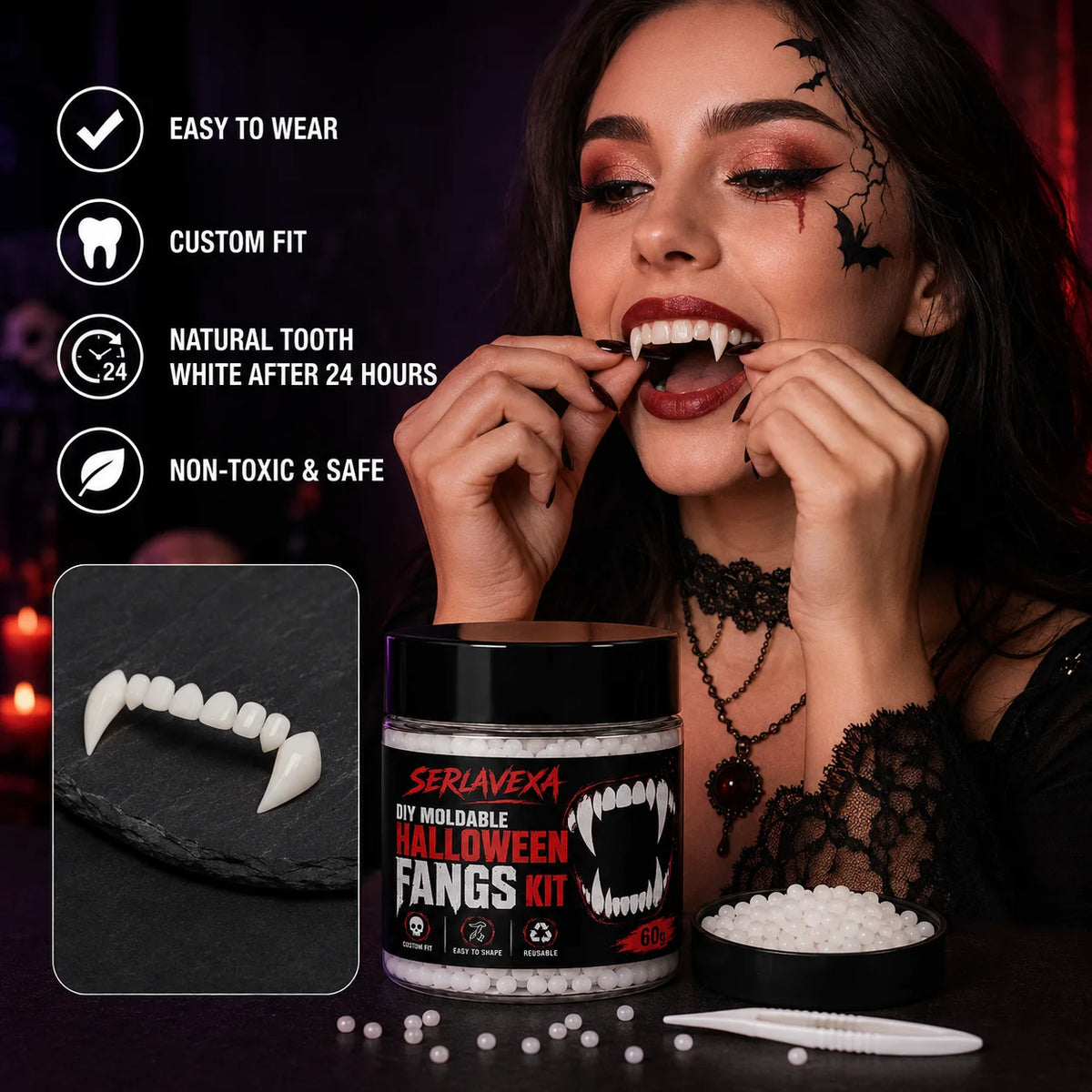 Moldable Vampire Fangs Kit