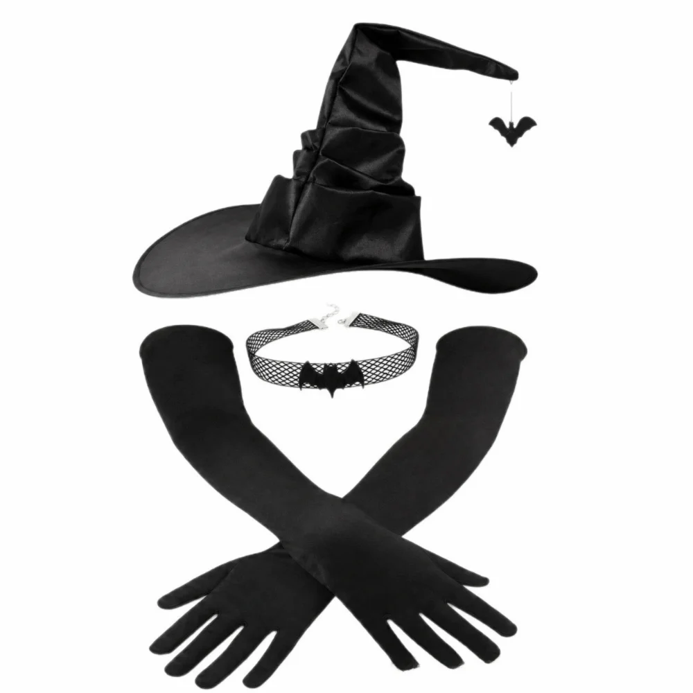 Ensemble chapeau et gants de sorcière