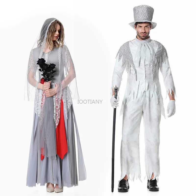 Zombie Bride & Groom Couple Costume