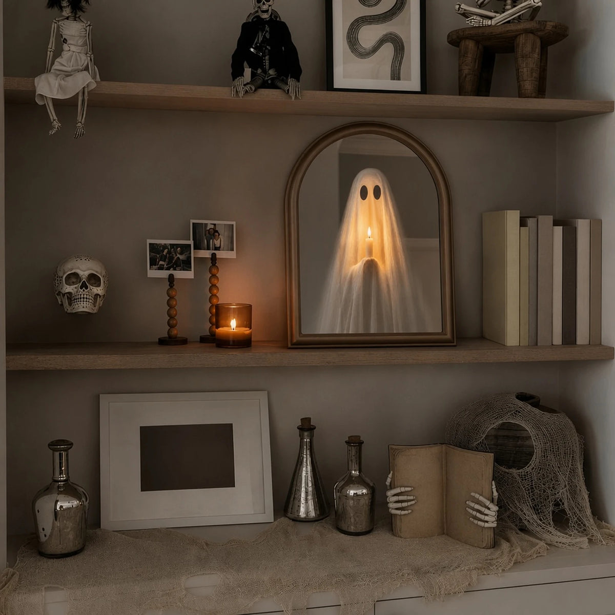 Light-Up Ghost Mirror