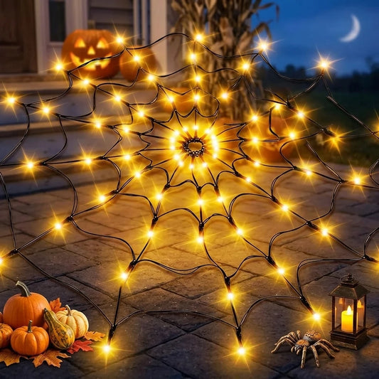 Halloween Web & Ghost String Lights