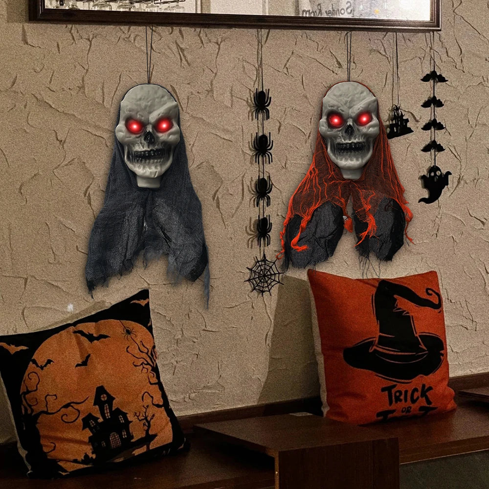 Hanging Skull Decorations, Set of 2