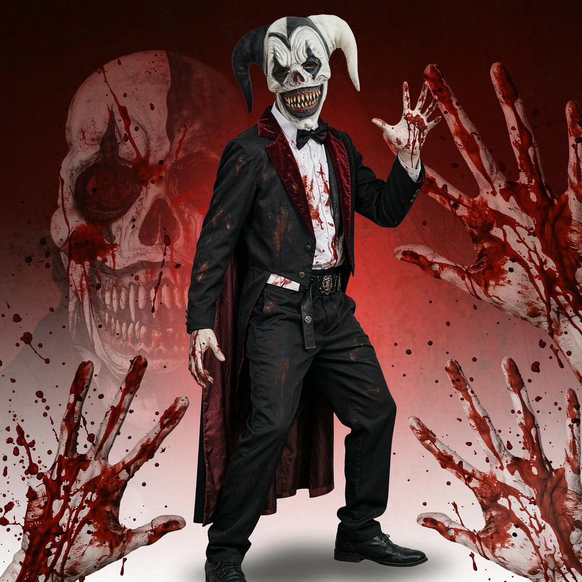 Evil Clown Skull Mask