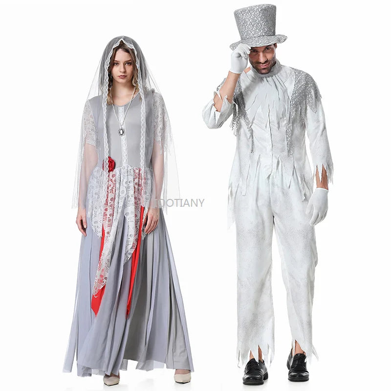 Zombie Bride & Groom Couple Costume