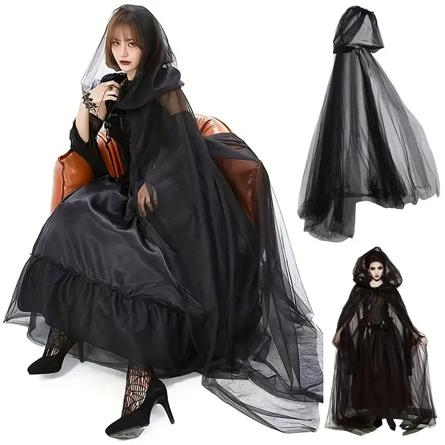 Vampire Cloak - Cloak + Fangs + Fake Blood - Halloween pack