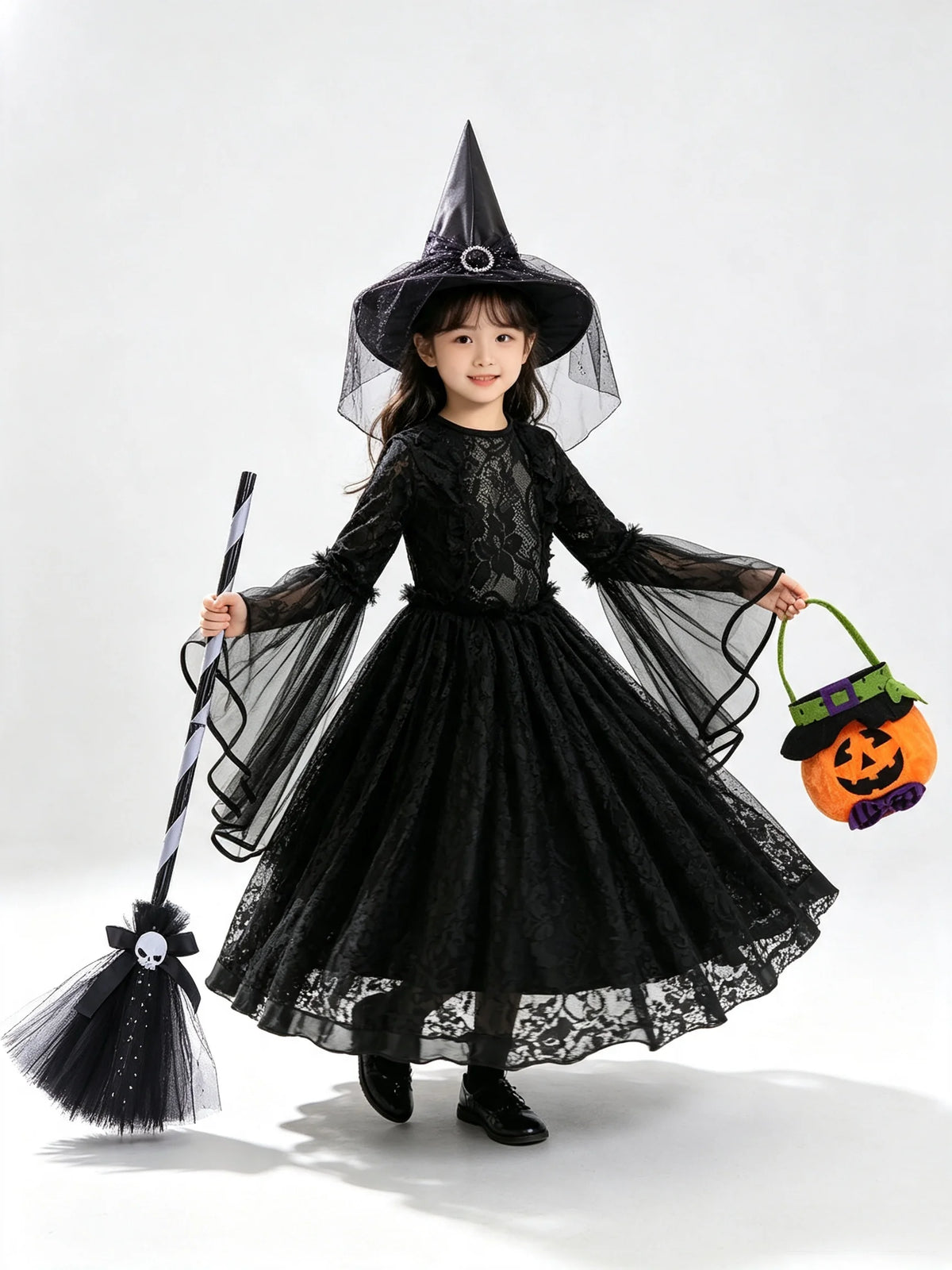 Girls Gothic Witch Costume