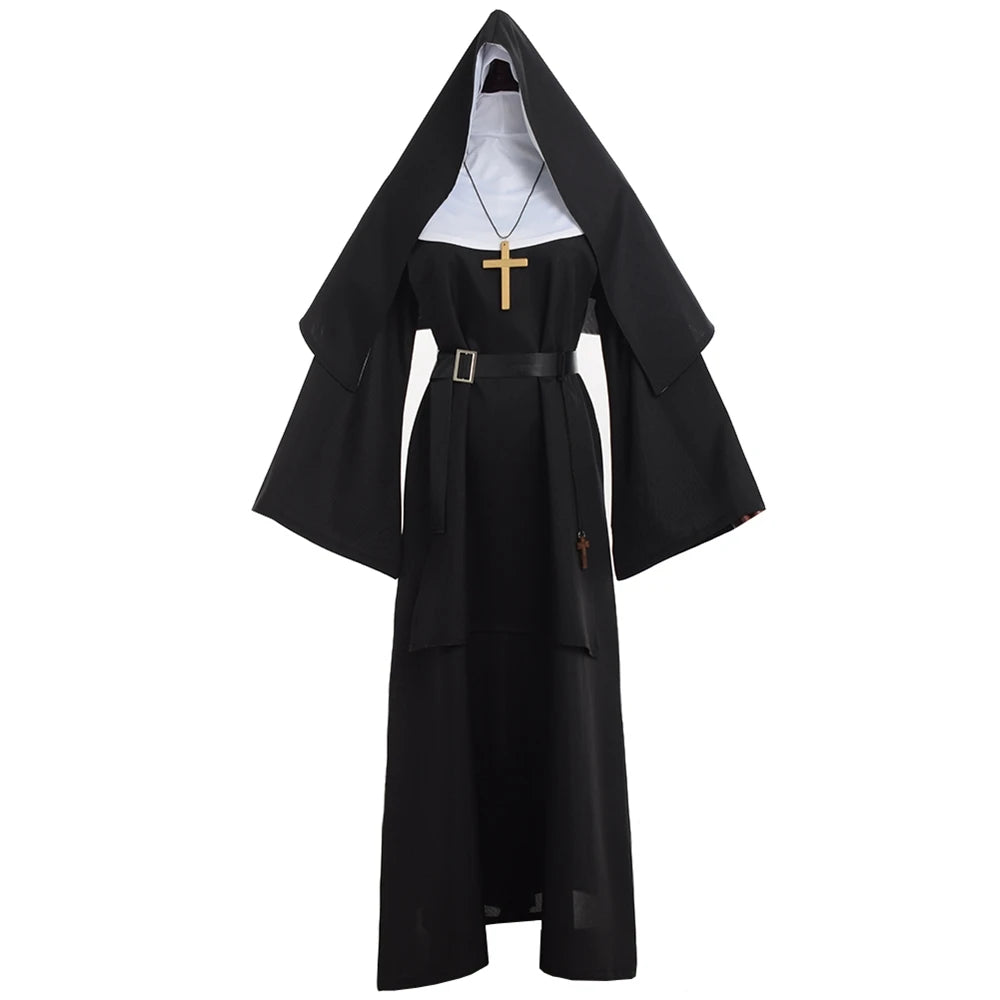 Women's Gothic Nun Costume Set