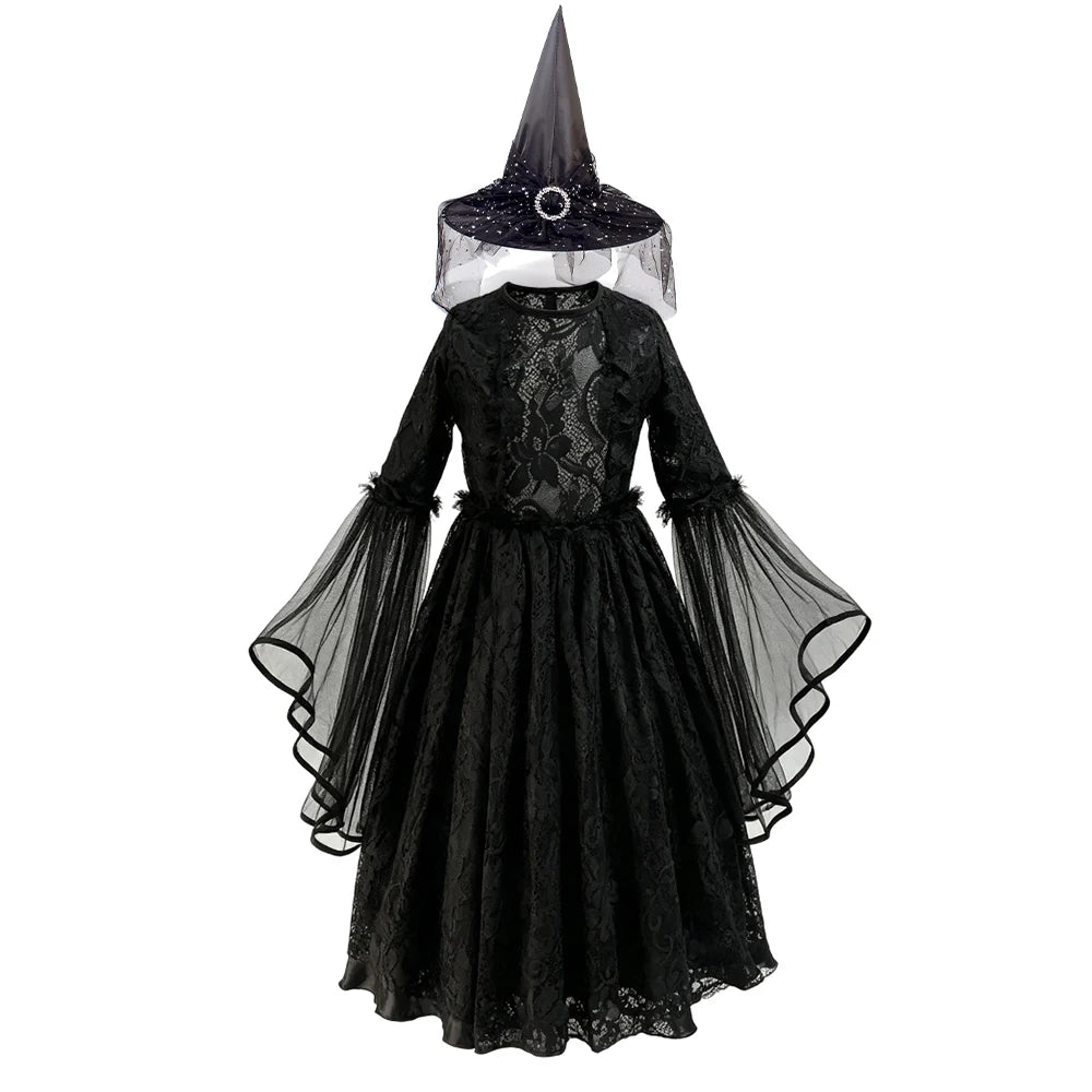 Girls Gothic Witch Costume
