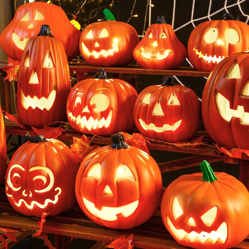 Pumpkin Lamp - Lamp + Web + Hanging Skulls - Halloween pack