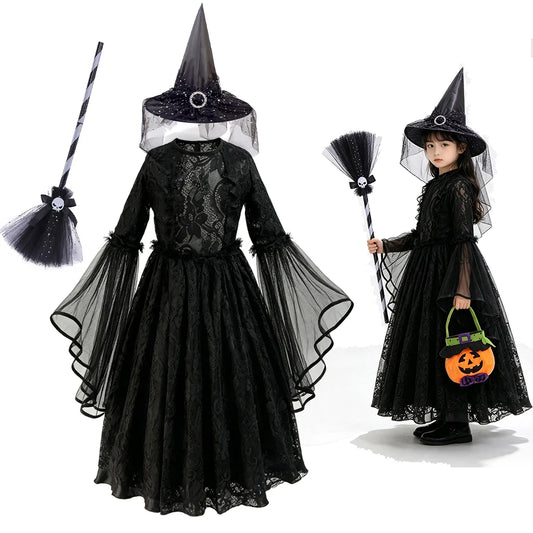 Girls Gothic Witch Costume