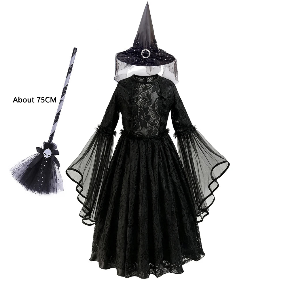 Girls Gothic Witch Costume