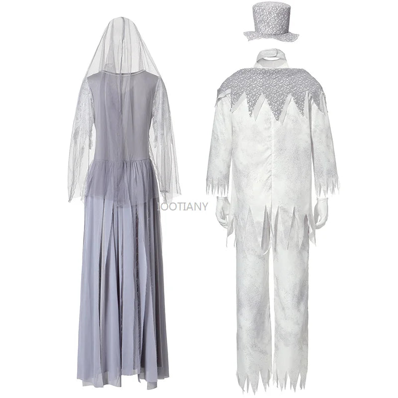 Zombie Bride & Groom Couple Costume