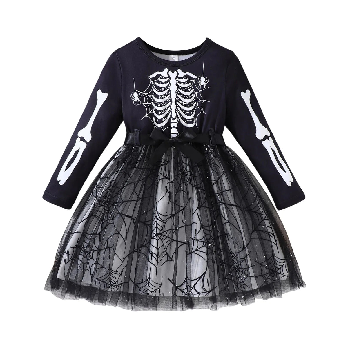 Girls Skeleton Princess Costume