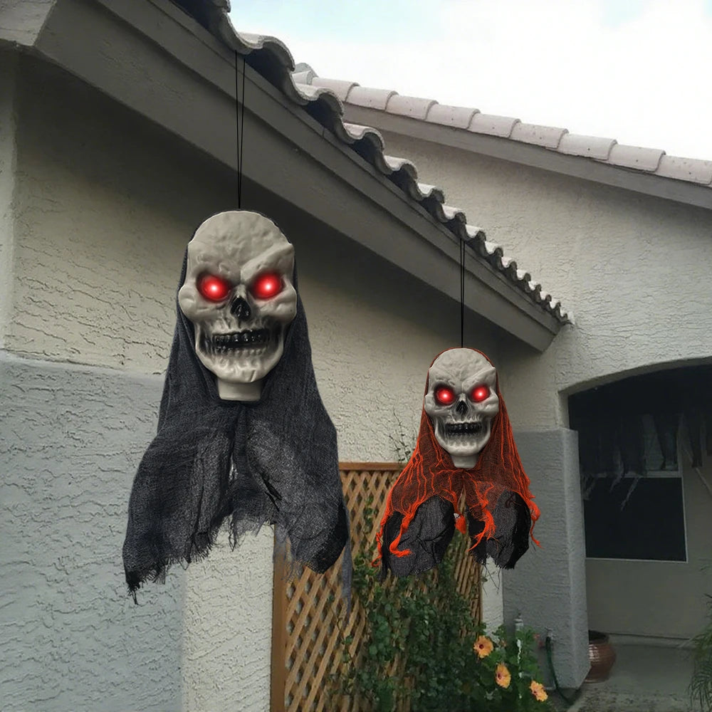 Hanging Skull Decorations, Set of 2