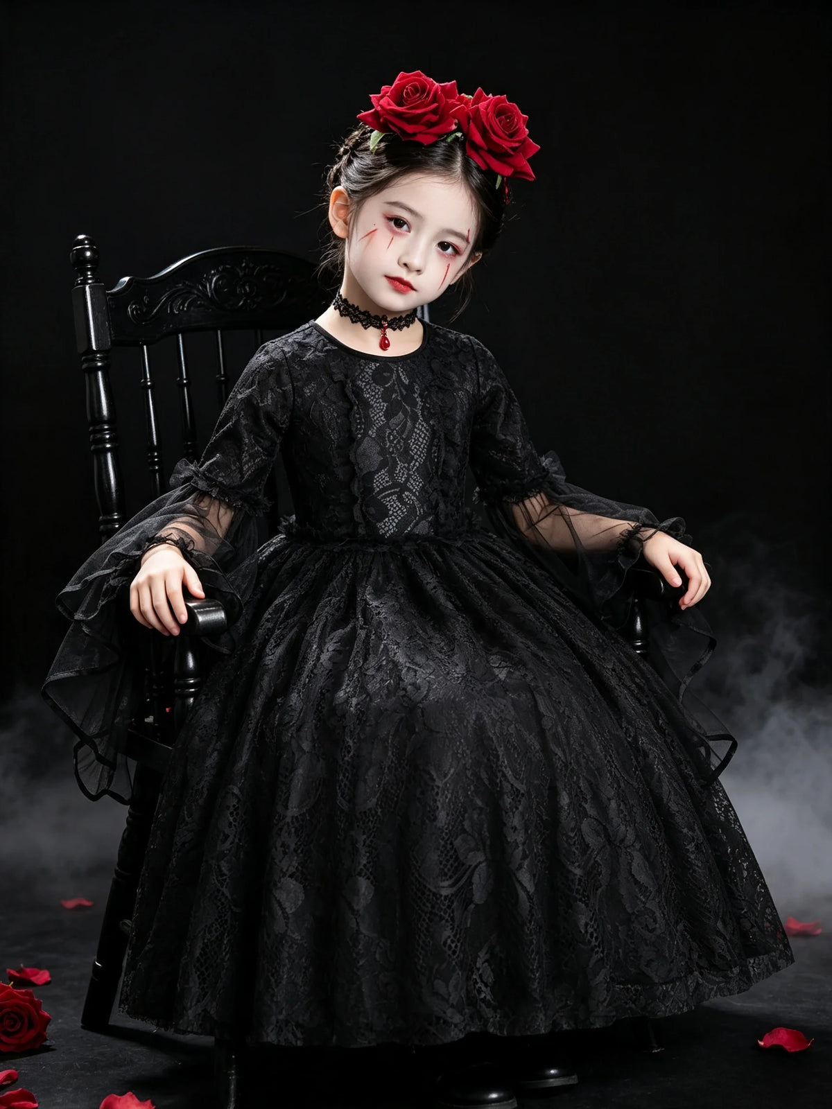 Girls Gothic Vampire Costume