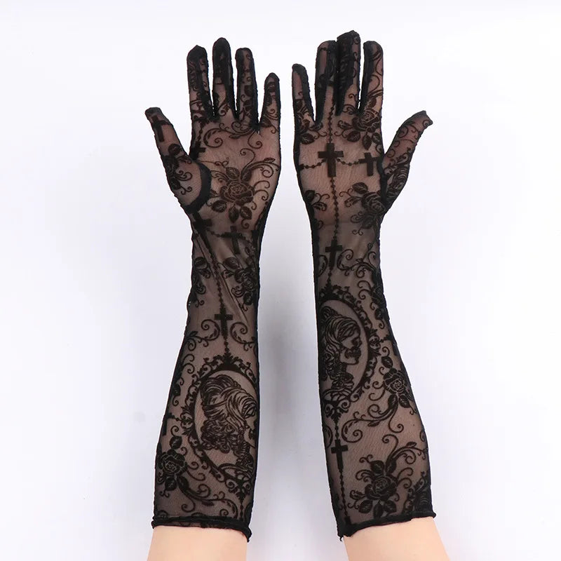 Skeleton Lace Gloves