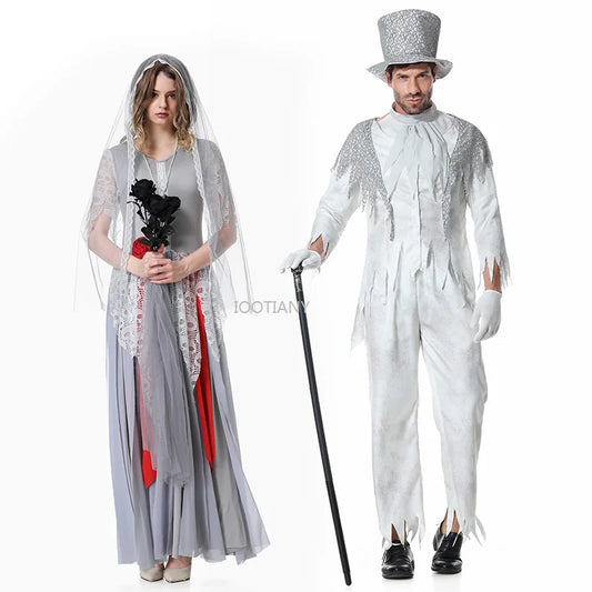 Zombie Bride & Groom Couple Costume