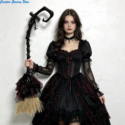 Witch Broom - Broom + Hat + Gloves - Halloween pack