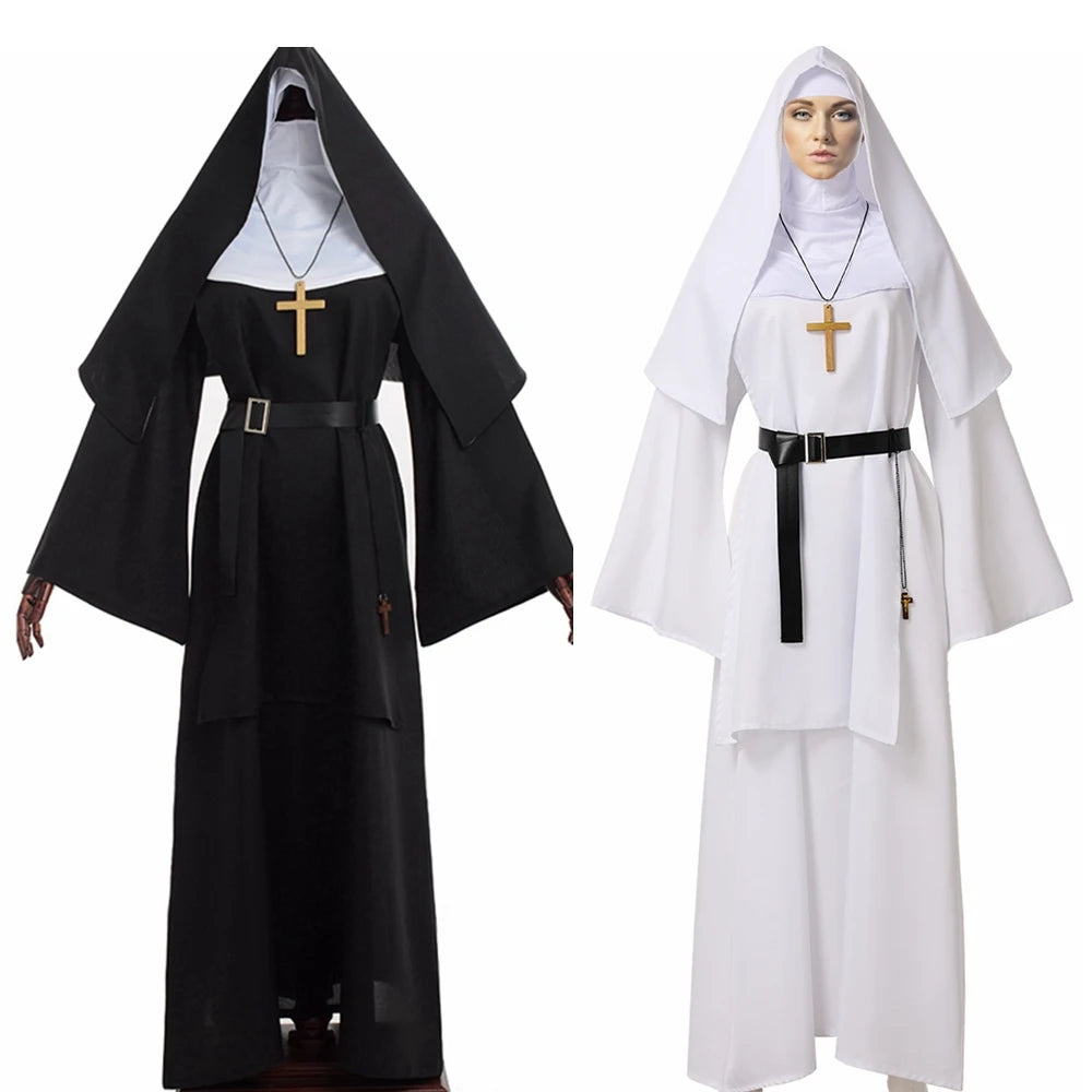 Women's Gothic Nun Costume Set