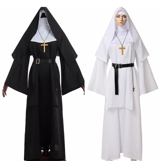 Women's Gothic Nun Costume Set